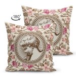 - Suet-K10426-Gorsel-1 - Realhomes Çift Taraflı Renkli Çiçek Portre Motifli Dijital Baskılı Dekoratif Süet Yastık Kırlent Kılıfı Realhomes