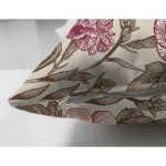 Çift Taraflı Renkli Çiçek Çerçeveli Dijital Baskılı Modern Süet Yastık Kırlent Kılıfı Realhomes