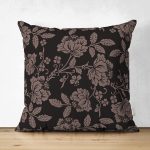 - Suet-K10431-Gorsel - Realhomes Çift Taraflı Özel Tasarım Gül Tasarımlı Dijital Baskılı Modern Süet Yastık Kırlent Kılıfı Realhomes