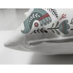 Çift Taraflı Özel Tasarım Kuş & Çiçek Motifli Dijital Baskılı Modern Süet Yastık Kırlent Kılıfı Realhomes