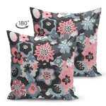 - Suet-K10439-Gorsel-1 - Realhomes Çift Taraflı Özel Tasarım Çiçek Yaprakları Dijital Baskılı Modern Süet Yastık Kırlent Kılıfı Realhomes