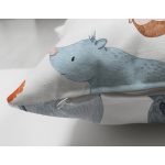 Realhomes Çift Taraflı Sevimli Hayvanlar Çizimli Özel Tasarım Dijital Baskılı Modern Süet Yastık Kırlent Kılıfı Realhomes