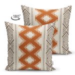 - Suet-K10451-Gorsel-1 - Realhomes Çift Taraflı Krem Zemin Etnik Tasarımlı Dijital Baskılı Modern Süet Yastık Kırlent Kılıfı Realhomes