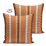 - Suet-K10453-Gorsel-1 - Realhomes Çift Taraflı Kahve Zemin Etnik Figürlü Bohem Desenli Dijital Baskılı Modern Süet Yastık Kırlent Kılıfı Realhomes