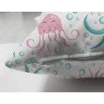 Realhomes Çift Taraflı Deniz Motifli Gülen Yunus Tasarımlı Dijital Baskılı Modern Süet Yastık Kırlent Kılıfı Realhomes