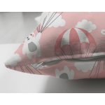 Realhomes Çift Taraflı Paraşütlü Tavşan Motifli Özel Tasarım Dijital Baskılı Modern Süet Yastık Kırlent Kılıfı Realhomes