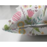 - Печать - Realhomes Realhomes Çift Taraflı Çiçekli ve Tavşan Tasarımlı Dijital Baskılı Modern Süet Yastık Kırlent Kılıfı Realhomes