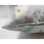 Realhomes Çift Taraflı Gökkuşağı Üzerinde Tavşan Motifli Özel Tasarım Dijital Baskılı Modern Süet Yastık Kırlent Kılıfı Realhomes