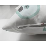 Çift Taraflı Beyaz Zeminde Sevimli Hayvanlar Dijital Baskılı Özel Tasarım Modern Süet Yastık Kırlent Kılıfı Realhomes