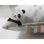Çift Taraflı Panda Gökkuşağı Sevimli Tasarım Dijital Baskılı Özel Tasarım Modern Süet Yastık Kırlent Kılıfı Realhomes