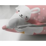 Çift Taraflı Gökkuşağı Ve Sevimli Tavşan Dijital Baskılı Özel Tasarım Modern Süet Yastık Kırlent Kılıfı Realhomes