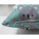 Çift Taraflı Turkuaz Zeminde Sevimli Hayvanlar Dijital Baskılı Özel Tasarım Modern Süet Yastık Kırlent Kılıfı Realhomes