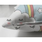 - Основные RGB - Realhomes Çift Taraflı Sevimli Bulutlar Ve Gökkuşağı Motifli Dijital Baskılı Özel Tasarım Modern Süet Yastık Kırlent Kılıfı Realhomes