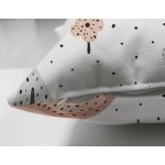 - Print - Realhomes Çift Taraflı Bebek Desenli Tavşanlı Dijital Baskılı Özel Tasarım Modern Süet Yastık Kırlent Kılıfı Realhomes