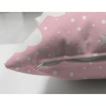 - Основные RGB - Realhomes Çift Taraflı Pembe Zeminde Beyaz Bulutlar Dijital Baskılı Özel Tasarım Modern Süet Yastık Kırlent Kılıfı Realhomes