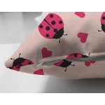 - Основные RGB - Realhomes Çift Taraflı Uğur Böceği Ve Kalp Tasarımlı Dijital Baskılı Özel Tasarım Modern Süet Yastık Kırlent Kılıfı Realhomes