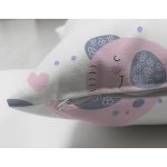 - Elephant with a baby elephant in a cute style. Sweet dream. Inscription. Vector. - Realhomes Çift Taraflı Pembe Fil Motifli Dijital Baskılı Özel Tasarım Modern Süet Yastık Kırlent Kılıfı Realhomes