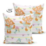 - Seamless pattern with dancing cats ballerinas. Vector. - Realhomes Çift Taraflı Dans Eden Kedi Desenli Dijital Baskılı Özel Tasarım Modern Süet Yastık Kırlent Kılıfı Realhomes