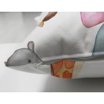 - Suet-K1220-Gorsel-2 - Realhomes Çift Taraflı Şirin Mutlu Orman Hayvanları Dijital Baskılı Özel Tasarım Modern Süet Yastık Kırlent Kılıfı Realhomes