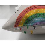 - Basic RGB - Realhomes Çift Taraflı Gökkuşağı Ve Bulut Temalı Dijital Baskılı Özel Tasarım Modern Süet Yastık Kırlent Kılıfı Realhomes