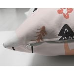 - Print - Realhomes Çift Taraflı Orman Hayvanları Motifli Dijital Baskılı Özel Tasarım Modern Süet Yastık Kırlent Kılıfı Realhomes