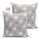 - Christmas seamless pattern with polar bear background, Winter pa - Realhomes Çift Taraflı Sevimli Atkılı Ayıcık Desenli Dijital Baskılı Özel Tasarım Modern Süet Yastık Kırlent Kılıfı Realhomes