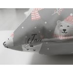 - Christmas seamless pattern with polar bear background, Winter pa - Realhomes Çift Taraflı Sevimli Atkılı Ayıcık Desenli Dijital Baskılı Özel Tasarım Modern Süet Yastık Kırlent Kılıfı Realhomes