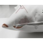 - Print - Realhomes Çift Taraflı Beyaz Zeminde Orman Desenli Dijital Baskılı Özel Tasarım Modern Süet Yastık Kırlent Kılıfı Realhomes