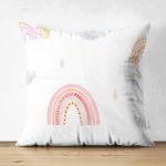 - Suet-K1247-Gorsel - Realhomes Çift Taraflı Gökkuşağı Tasarımlı Dijital Baskılı Özel Tasarım Modern Süet Yastık Kırlent Kılıfı Realhomes