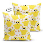- seamless-presents2 - Realhomes Çift Taraflı Sarı Civciv Desenli Dijital Baskılı Özel Tasarım Modern Süet Yastık Kırlent Kılıfı Realhomes