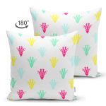 - Suet-K1254-Gorsel-1 - Realhomes Çift Taraflı Renkli Zürafa Motifli Dijital Baskılı Özel Tasarım Modern Süet Yastık Kırlent Kılıfı Realhomes