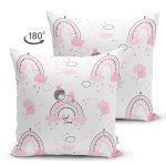- PBG-pattern-shutterstock - Realhomes Çift Taraflı Uyku Odası Pembe Gökkuşağı Desenli Dijital Baskılı Özel Tasarım Modern Süet Yastık Kırlent Kılıfı Realhomes