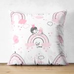 - PBG-pattern-shutterstock - Realhomes Çift Taraflı Uyku Odası Pembe Gökkuşağı Desenli Dijital Baskılı Özel Tasarım Modern Süet Yastık Kırlent Kılıfı Realhomes