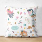 - Suet-K1268-Gorsel - Realhomes Çift Taraflı Orman Temalı Dijital Baskılı Özel Tasarım Modern Süet Yastık Kırlent Kılıfı Realhomes