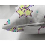 Çift Taraflı Gökkuşağı Ve Unicorn Desenli Dijital Baskılı Özel Tasarım Modern Süet Yastık Kırlent Kılıfı Realhomes