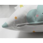 - Web - Realhomes Çift Taraflı Gülümseyen Bulut Temalı Dijital Baskılı Özel Tasarım Modern Süet Yastık Kırlent Kılıfı Realhomes