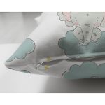 - Suet-K1276-Gorsel-2 - Realhomes Çift Taraflı Bulut Üzerinde Fil Tasarımlı Dijital Baskılı Özel Tasarım Modern Süet Yastık Kırlent Kılıfı Realhomes