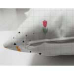 Çift Taraflı Kareli Zeminde Sevimli Tavşan Motifli Dijital Baskılı Özel Tasarım Modern Süet Yastık Kırlent Kılıfı Realhomes