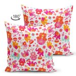 Çift Taraflı Pembe Fil Motifli Dijital Baskılı Özel Tasarım Modern Süet Yastık Kırlent Kılıfı Realhomes