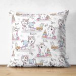 - Web - Realhomes Çift Taraflı Sevimli Unicorn Motifli Dijital Baskılı Özel Tasarım Modern Süet Yastık Kırlent Kılıfı Realhomes