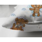 - Печать - Realhomes Çift Taraflı Ayıcık Desenli Dijital Baskılı Özel Tasarım Modern Süet Yastık Kırlent Kılıfı Realhomes