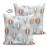- Suet-K1302-Gorsel-1 - Realhomes Çift Taraflı Uçan Balon Bulut Ve Ay Desenli Dijital Baskılı Özel Tasarım Modern Süet Yastık Kırlent Kılıfı Realhomes