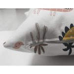 - dino - Realhomes Çift Taraflı Dinozor Desenli Dijital Baskılı Özel Tasarım Modern Süet Yastık Kırlent Kılıfı Realhomes