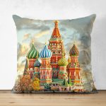 - Suet-K131-Gorsel - Realhomes Çift Taraflı Kremlin Sarayı Desenli Dijital Baskılı Dekoratif Modern Süet Yastık Kırlent Kılıfı Realhomes