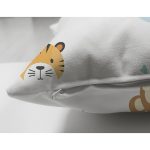 - Web - Realhomes Çift Taraflı Beyaz Zeminde Sevimli Hayvanlar Desenli Dijital Baskılı Özel Tasarım Modern Süet Yastık Kırlent Kılıfı Realhomes