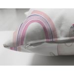 Çift Taraflı Sevimli Tavşan Ve Gökkuşağı Temalı Dijital Baskılı Özel Tasarım Modern Süet Yastık Kırlent Kılıfı Realhomes