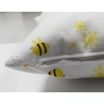 Çift Taraflı Sevimli Arı Desenli Dijital Baskılı Özel Tasarım Modern Süet Yastık Kırlent Kılıfı Realhomes