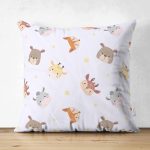 - Suet-K1327-Gorsel - Realhomes Çift Taraflı Çocuk Odası Sevimli Hayvanlar Desenli Dijital Baskılı Özel Tasarım Modern Süet Yastık Kırlent Kılıfı Realhomes