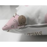 - Графика и иллюстрации - Realhomes Çift Taraflı Pembe Sevimli Koyun Temalı Dijital Baskılı Özel Tasarım Modern Süet Yastık Kırlent Kılıfı Realhomes