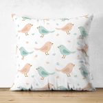 - Suet-K1345-Gorsel - Realhomes Çift Taraflı Kuş Ve Kalp Motifli Dijital Baskılı Özel Tasarım Modern Süet Yastık Kırlent Kılıfı Realhomes